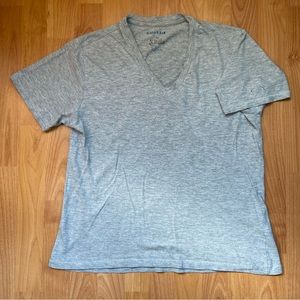 G-Star Raw Logo V Neck Gray T-Shirt Women’s Large